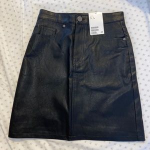 Faux Leather Skirt
